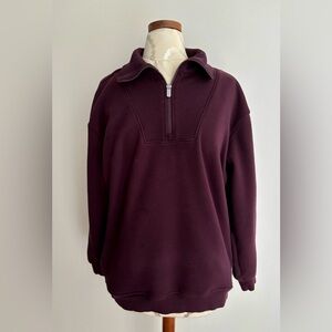 ATHLETA Cozy Karma 1/2" Zip Up Sweatshirt Medium